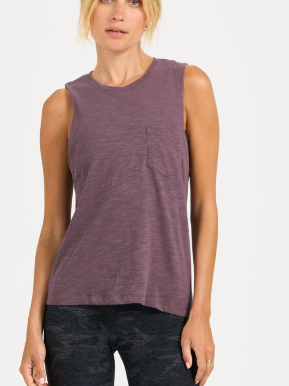 Vuori Sunset Tank in Smoked Plum